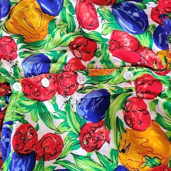 Vintage Candy Floss Fruits Print Pin Up Rockabilly Dress Kawaii Kitsch 50's XS/S - Picture 11 of 16